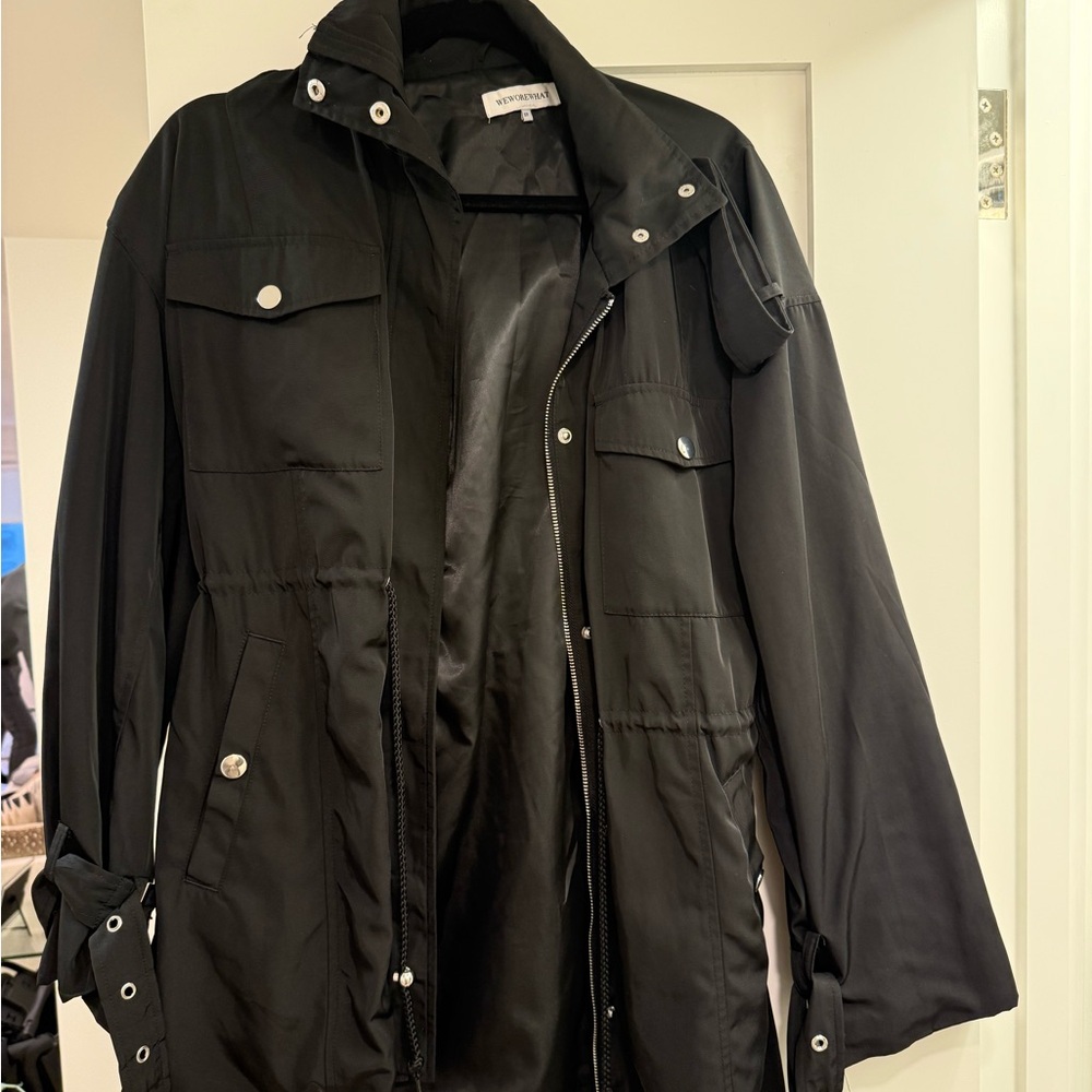 WeWoreWhat Black Rain Jacket